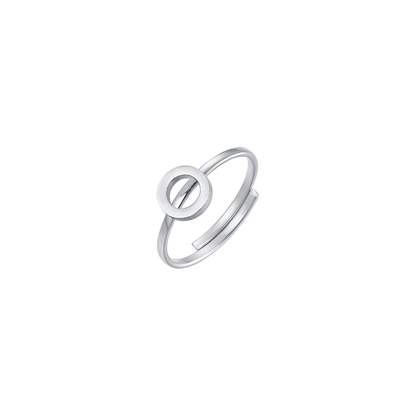 FEMME ANNEAU EN ACIER AVEC LETTRE