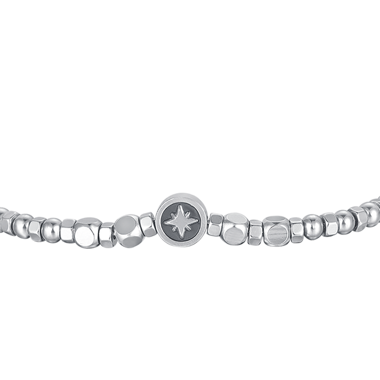 BRACELET POUR HOMME EN ACIER AVEC LAPIS ET ÉTOILE