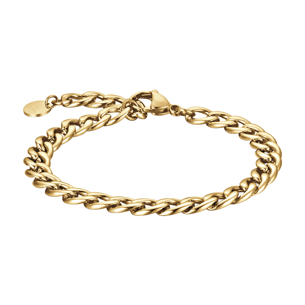 BRACELET POUR HOMME EN ACIER À MAILLES ARGENTÉES