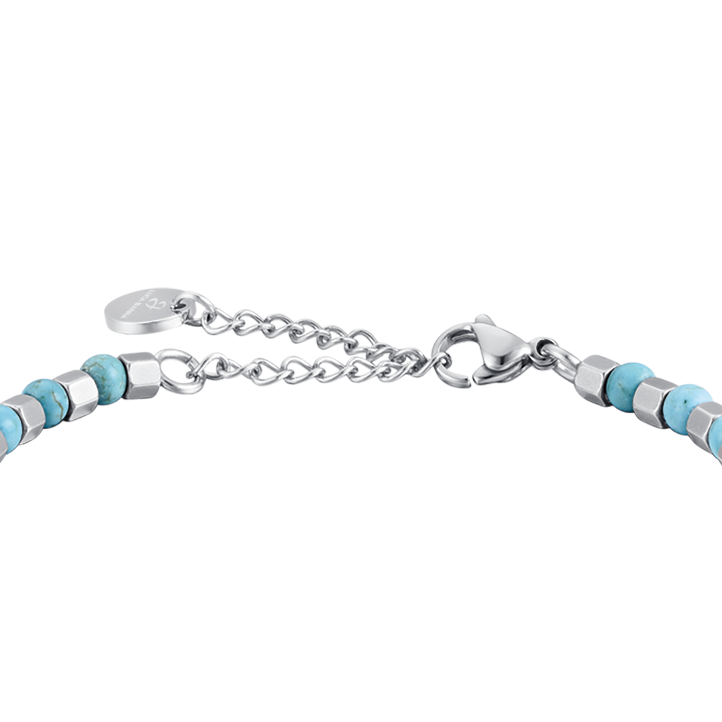 BRACELET POUR HOMME EN ACIER AVEC PIERRES TURQUOISES
