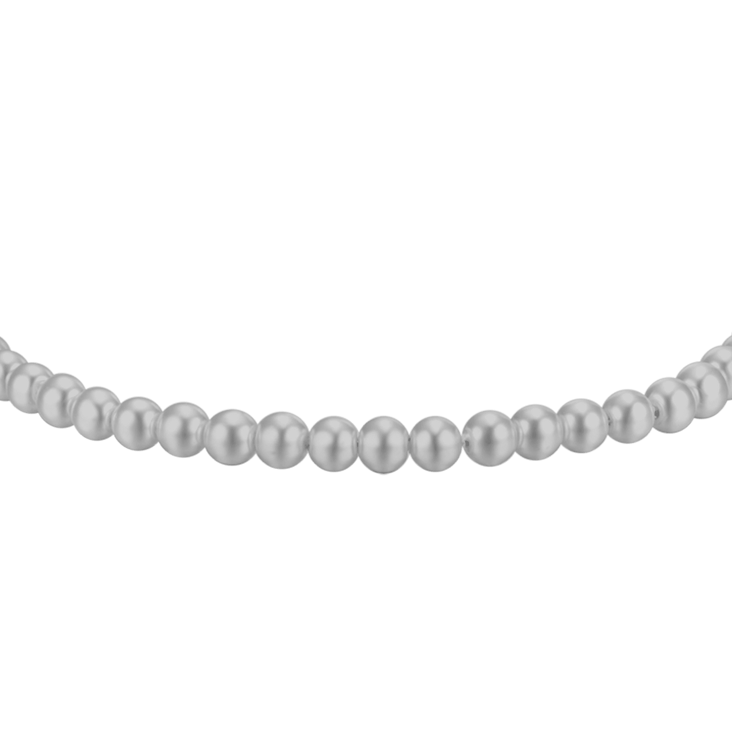 BRACCIALE UOMO IN ACCIAIO CON PERLE SINTETICHE GRIGIE