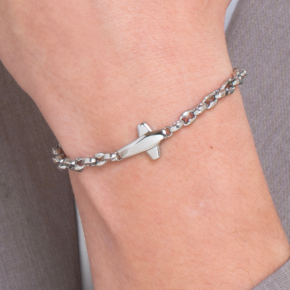 BRACELET ACIER POUR HOMME AVEC CROIX