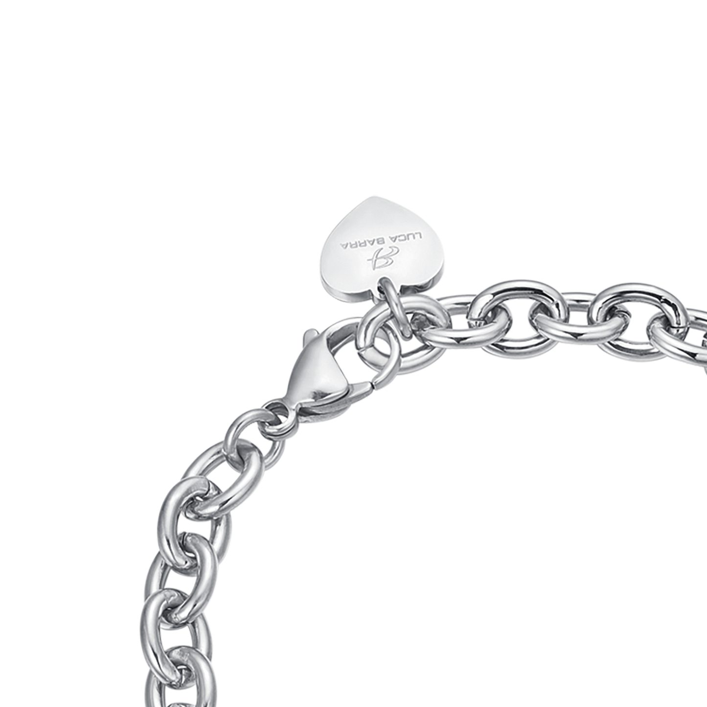 BRACELET PERSONNALISÉ EN ACIER POUR FEMMES, À MAILLONS EN FORME DE CŒUR