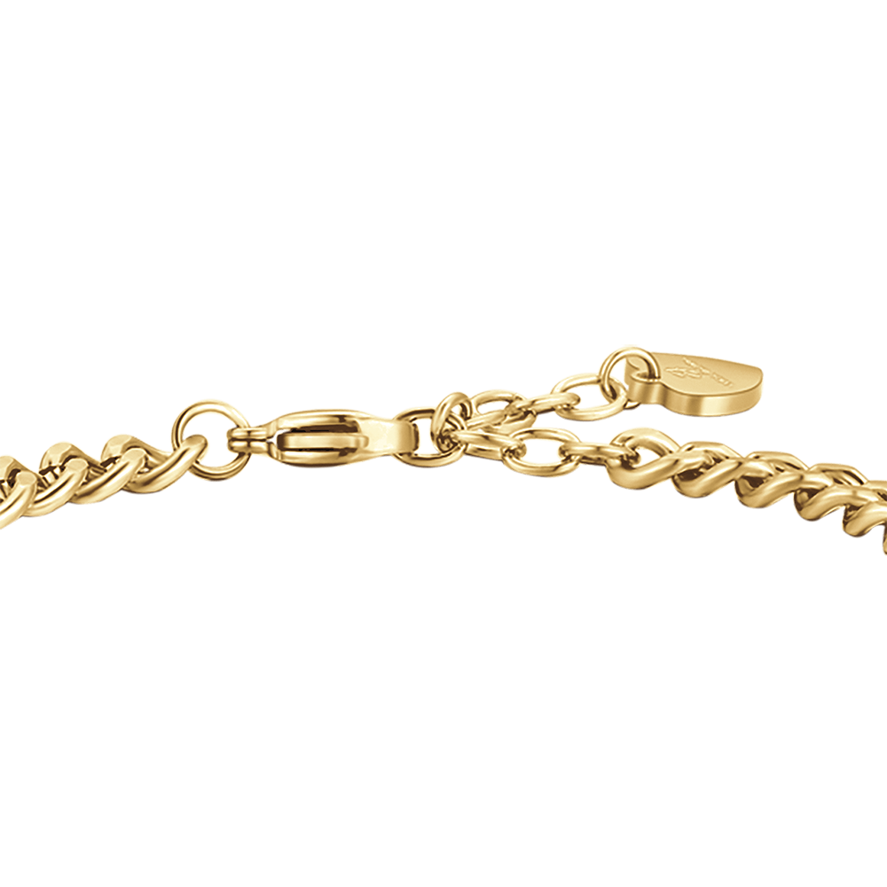 BRACELET POUR FEMME EN ACIER PLAQUÉ OR DE RÊVE AVEC CRISTAUX BLANCS