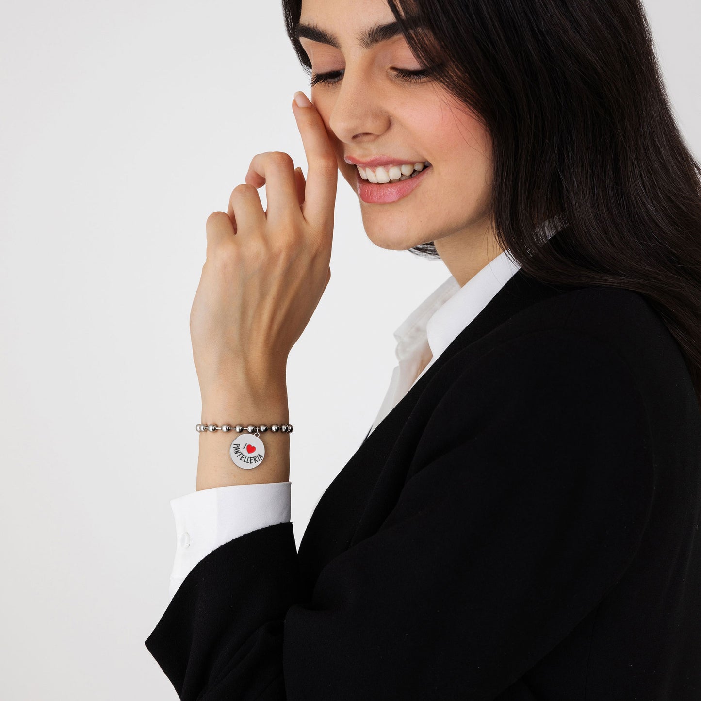 J'AIME LE BRACELET EN ACIER POUR FEMMES PANTELLERIA