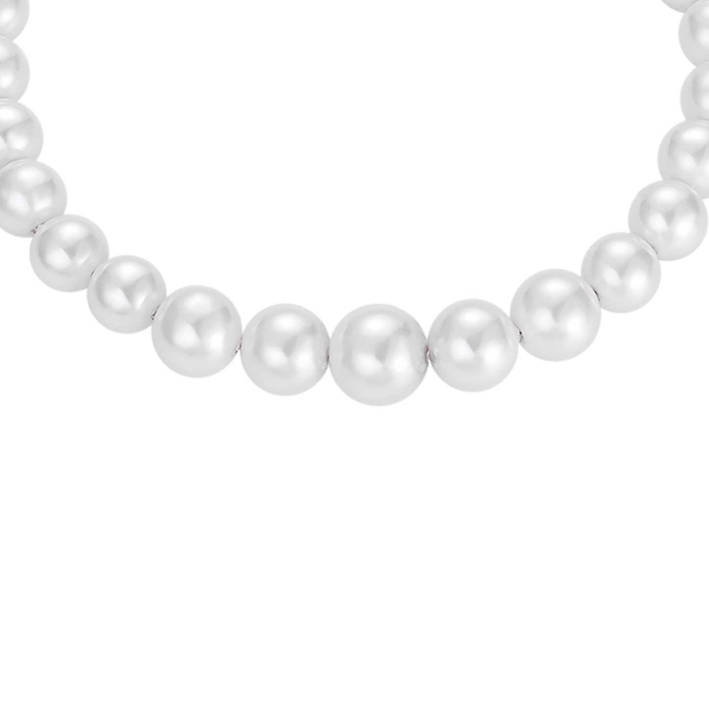 BRACCIALE DI PERLE SINTETICHE BIANCHE DONNA
