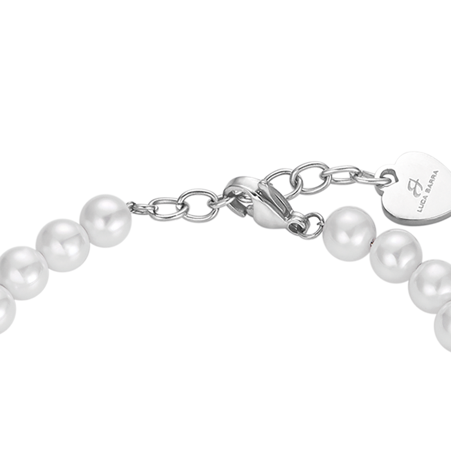 BRACCIALE DI PERLE SINTETICHE BIANCHE DONNA