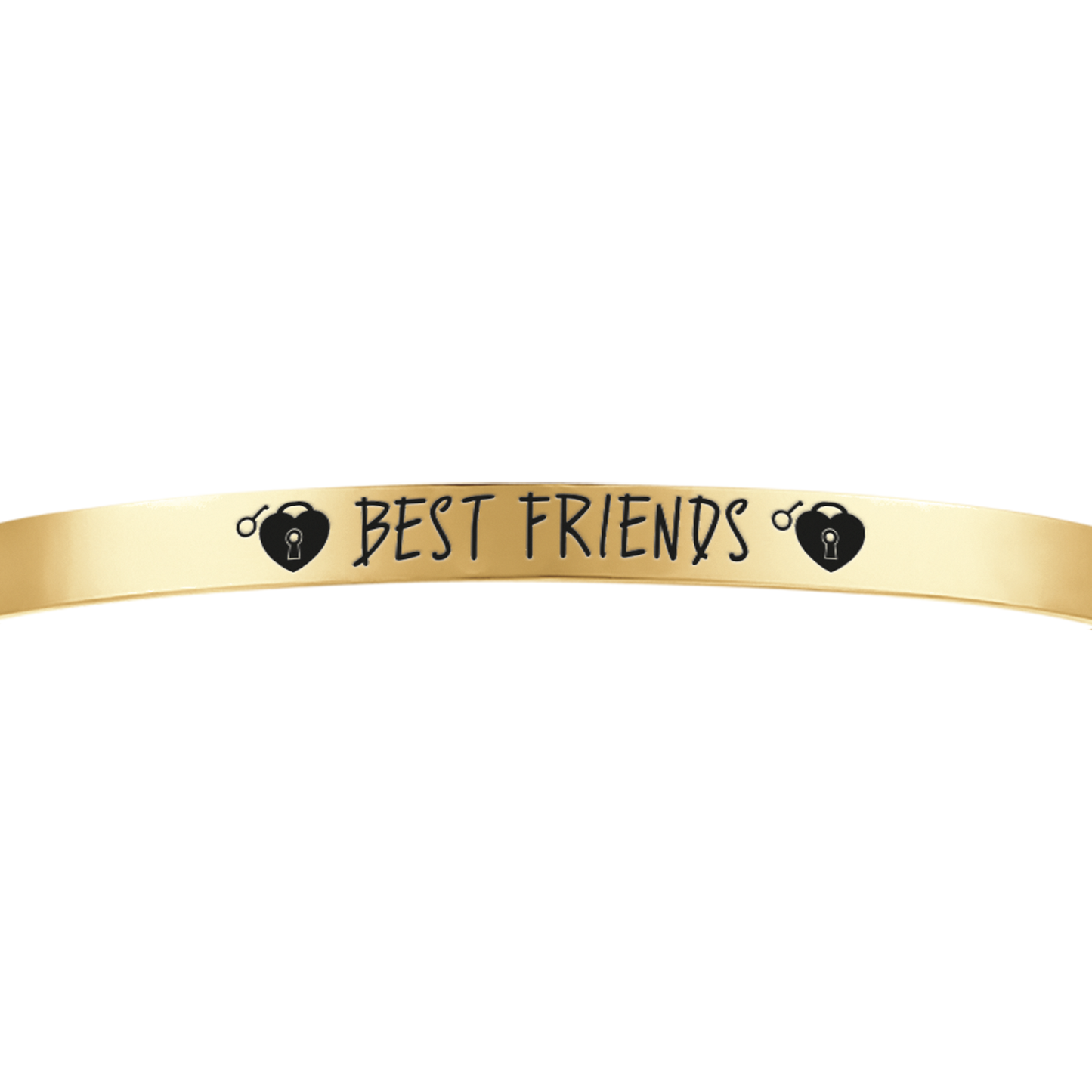 BRACELET ACIER PLAQUÉ OR "BEST FRIENDS