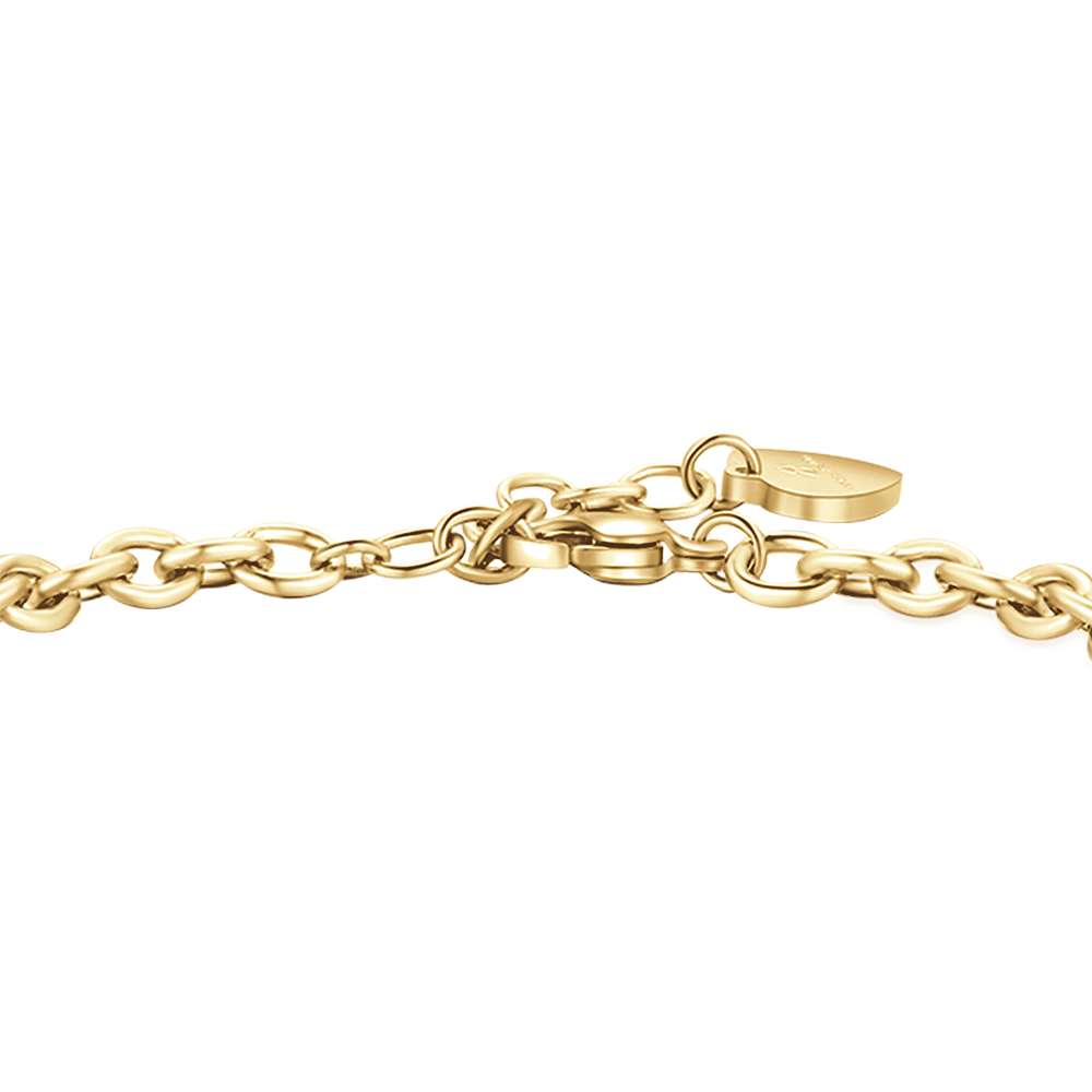 BRACELET POUR FEMME EN ACIER PLAQUÉ OR AVEC ÉCLAIR