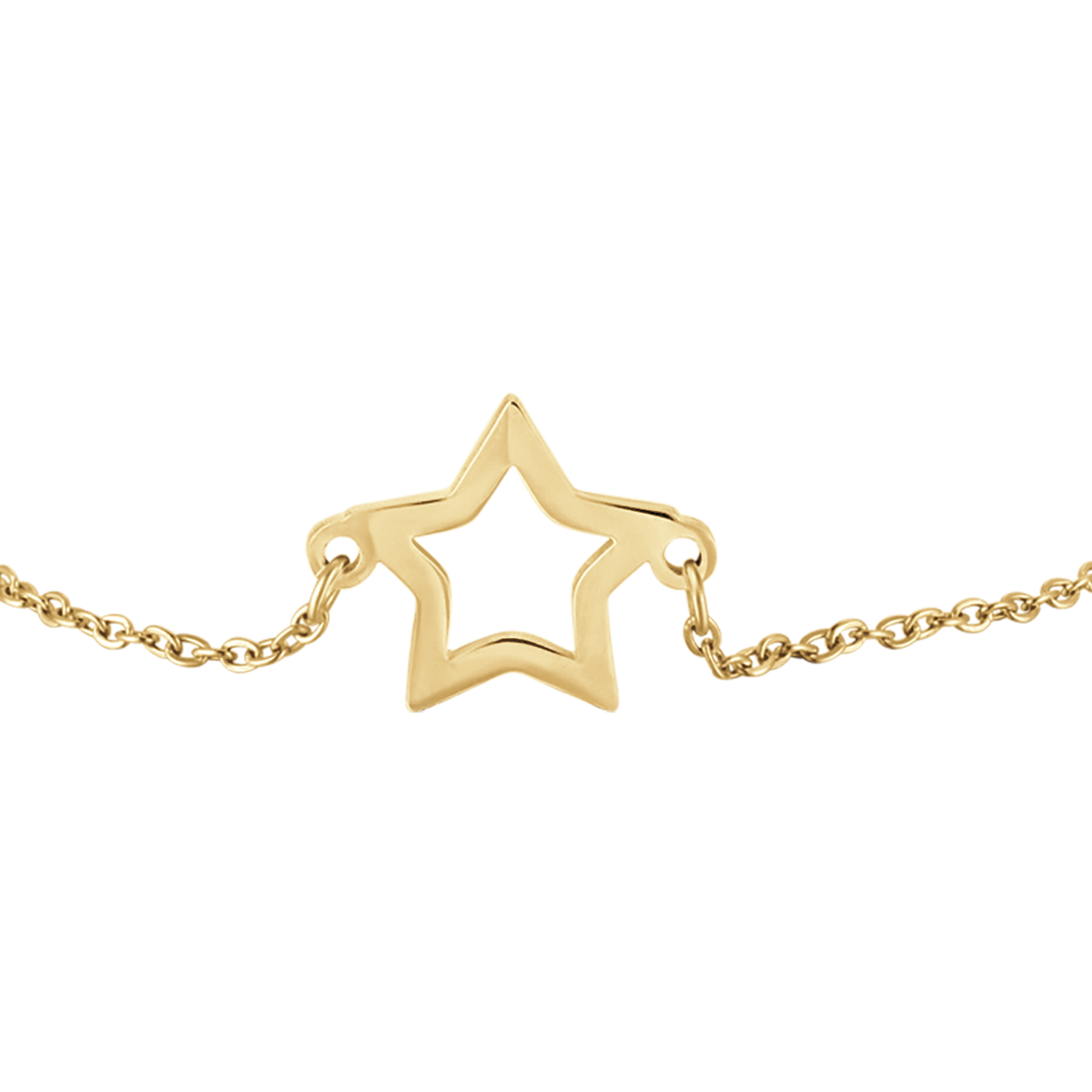 BRACELET POUR FEMME EN ACIER PLAQUÉ OR HOLLOW STAR