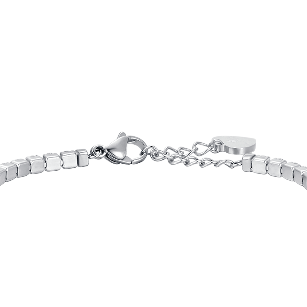 BRACELET TENNIS POUR FEMME EN ACIER AVEC CRISTAUX BLANCS