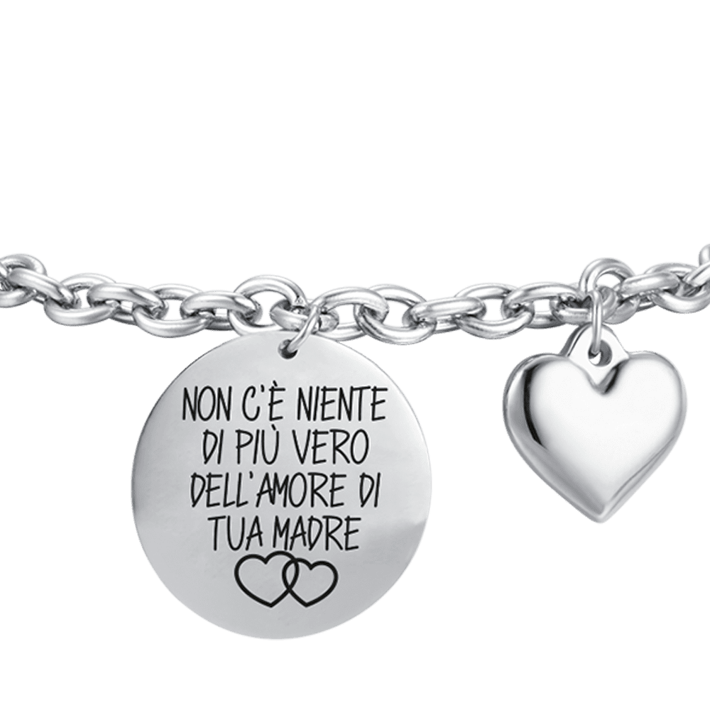 BRACELET DE FEMME EN ACIER IL N'Y A RIEN DE PLUS VRAI QUE L'AMOUR DE VOTRE MÈRE