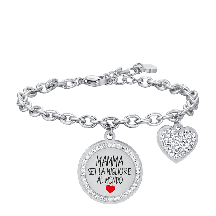 BRACELET EN ACIER POUR FEMMES MUM TU ES LA MEILLEURE AU MONDE