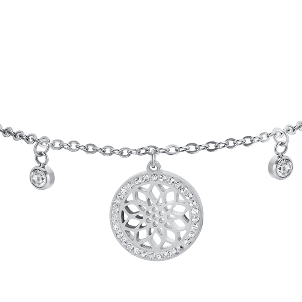 BRACELET FEMME EN ACIER FLEUR DE VIE