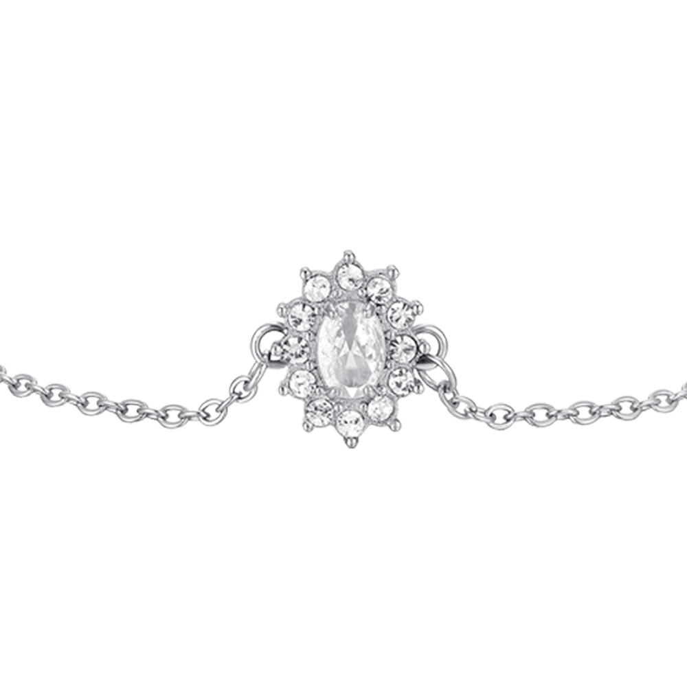 BRACCIALE DONNA IN ACCIAIO CRISTALLI E ZIRCONE BIANCO