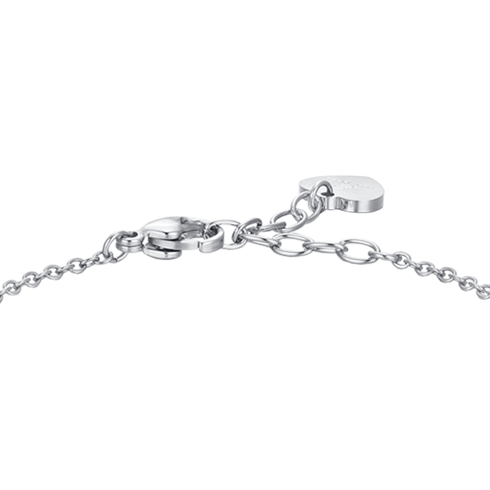 BRACCIALE DONNA IN ACCIAIO CRISTALLI E ZIRCONE ROSA