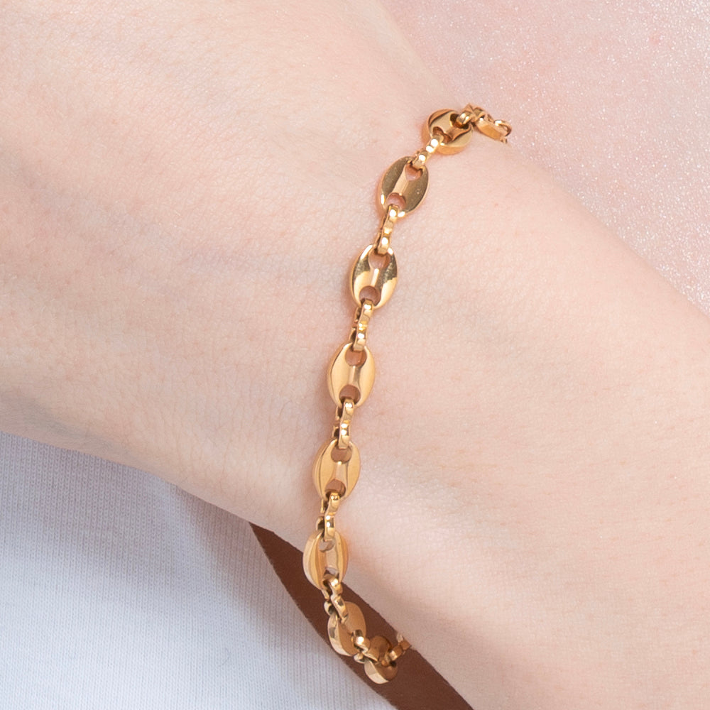 BRACCIALE DONNA IN ACCIAIO  IP GOLD