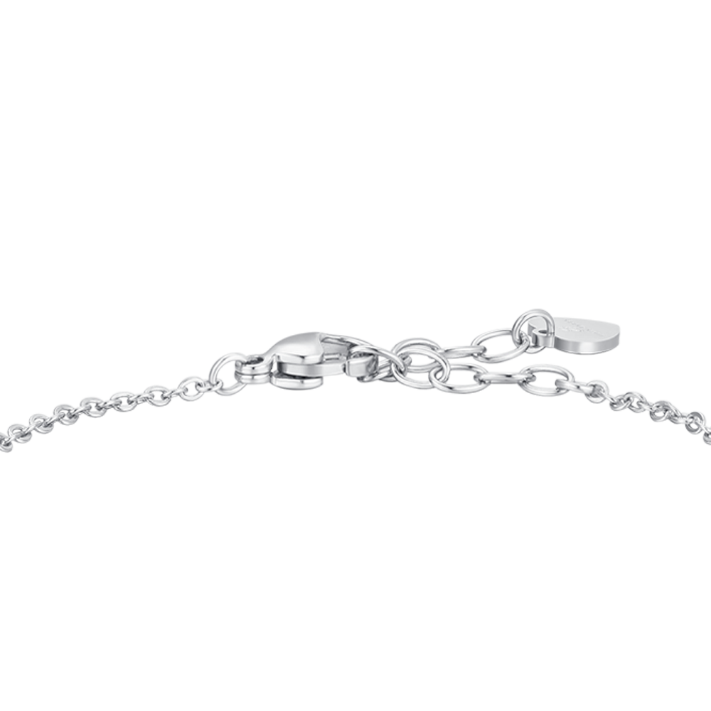 BRACCIALE DONNA IN ACCIAIO, LUNA CON ZIRCONE BIANCO E STELLE IP ROSE