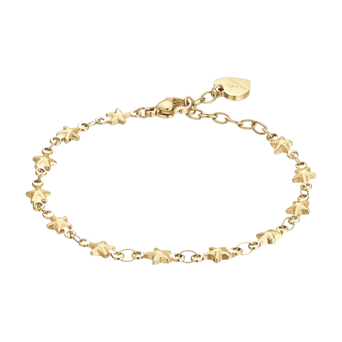 IP BRACELET FEMME EN ACIER DORÉ AVEC ÉTOILES