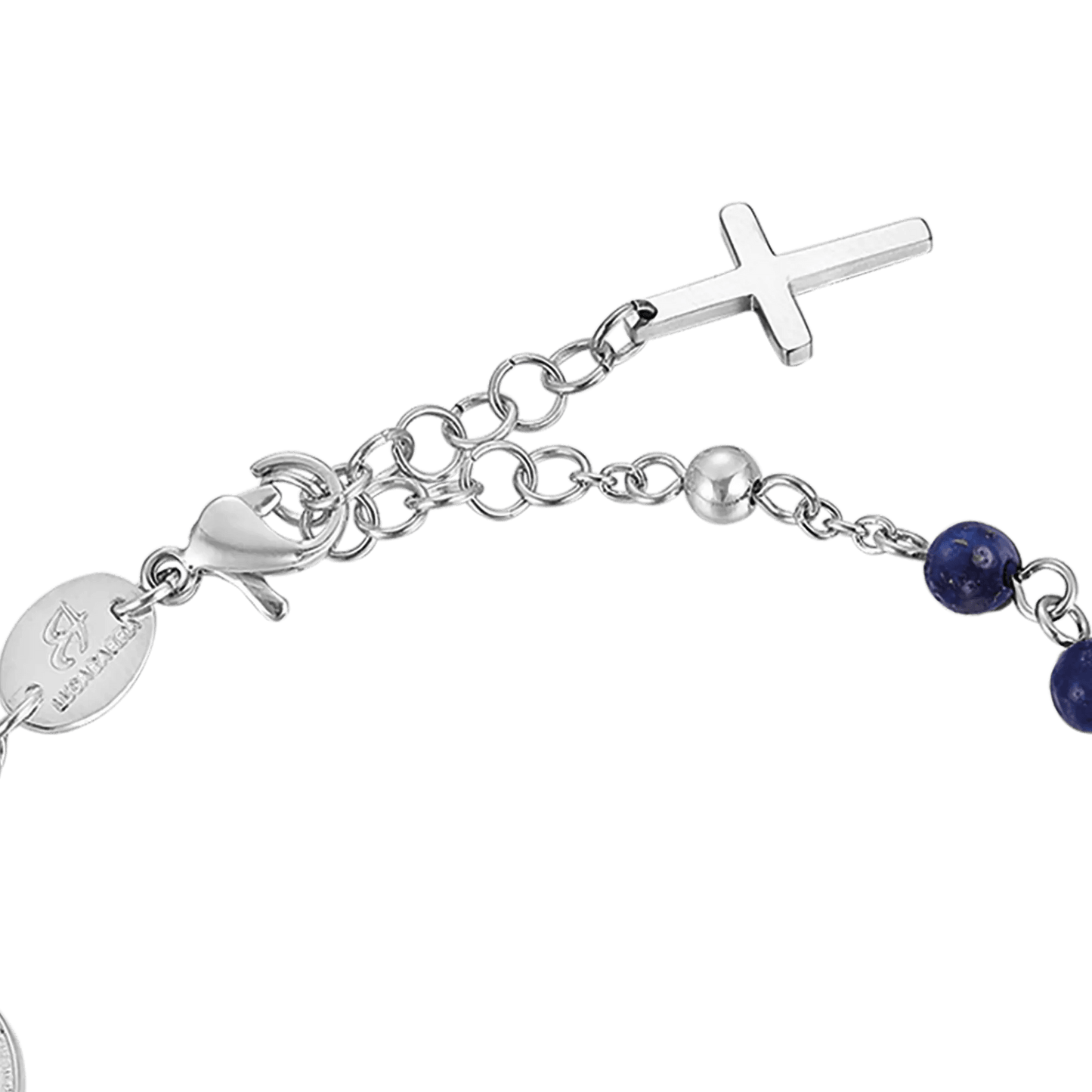 BRACELET ROSAIRE POUR HOMME EN ACIER AVEC PIERRES LAPIS Luca Barra