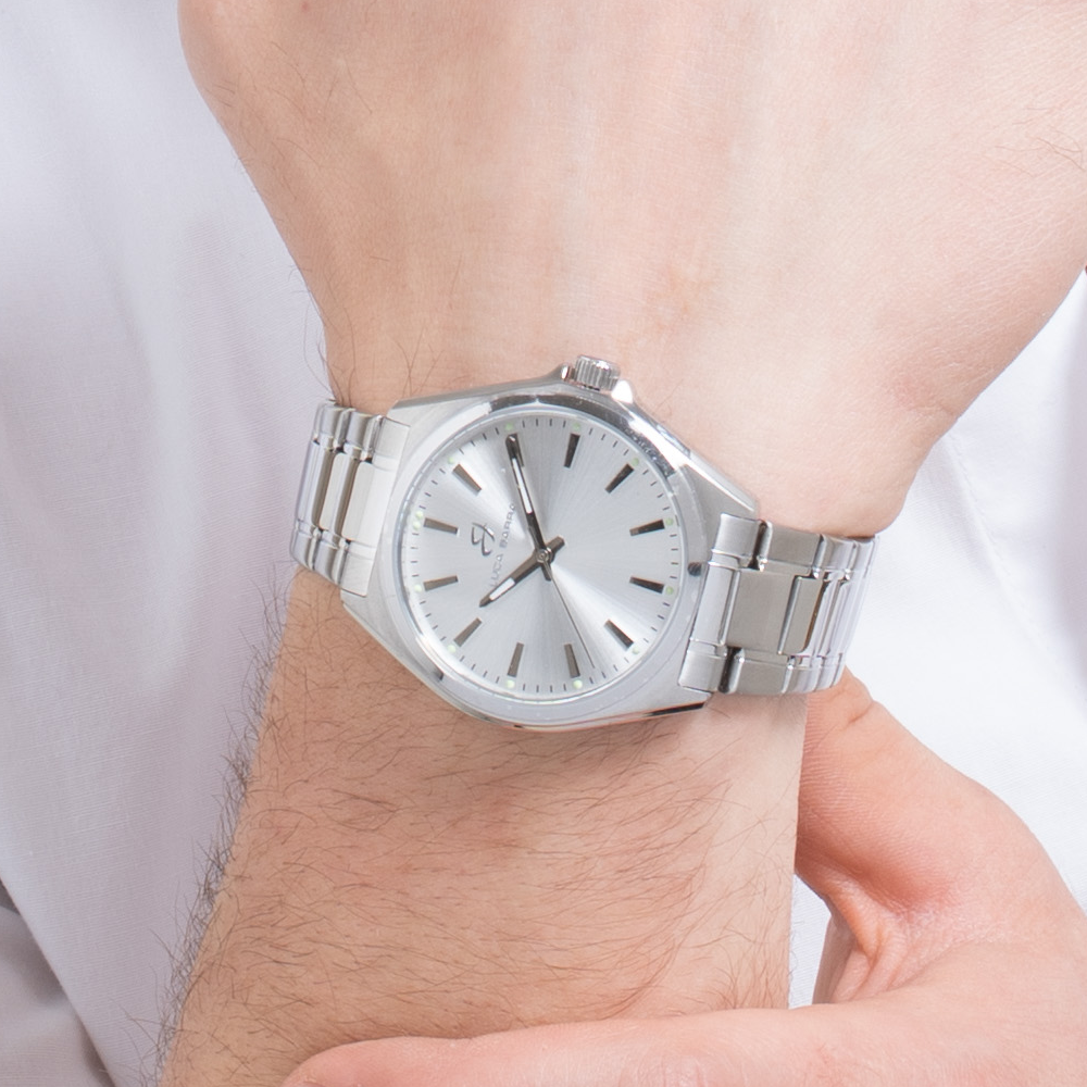 OROLOGIO UOMO IN ACCIAIO CON QUADRANTE BIANCO