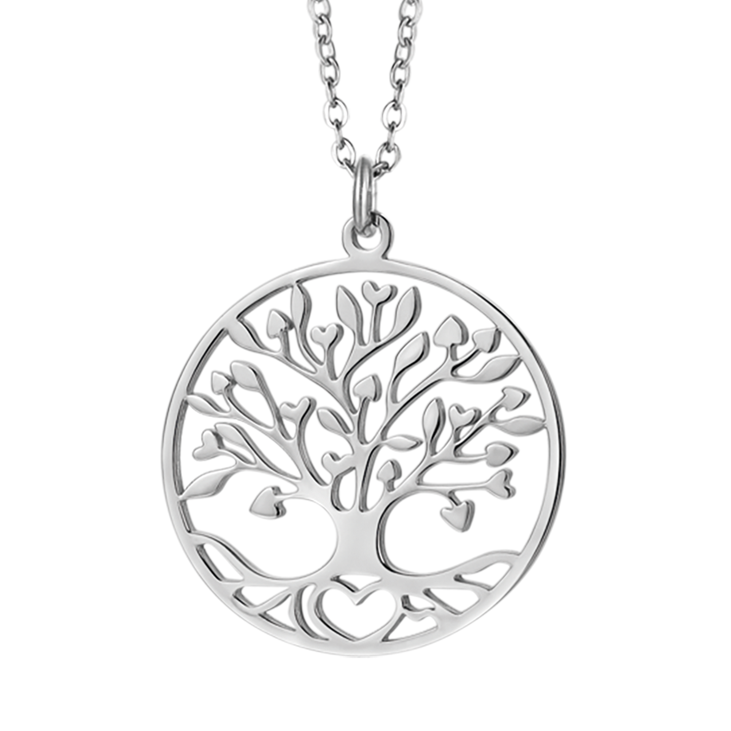 COLLIER EN ACIER POUR FEMMES AVEC ARBRE DE VIE