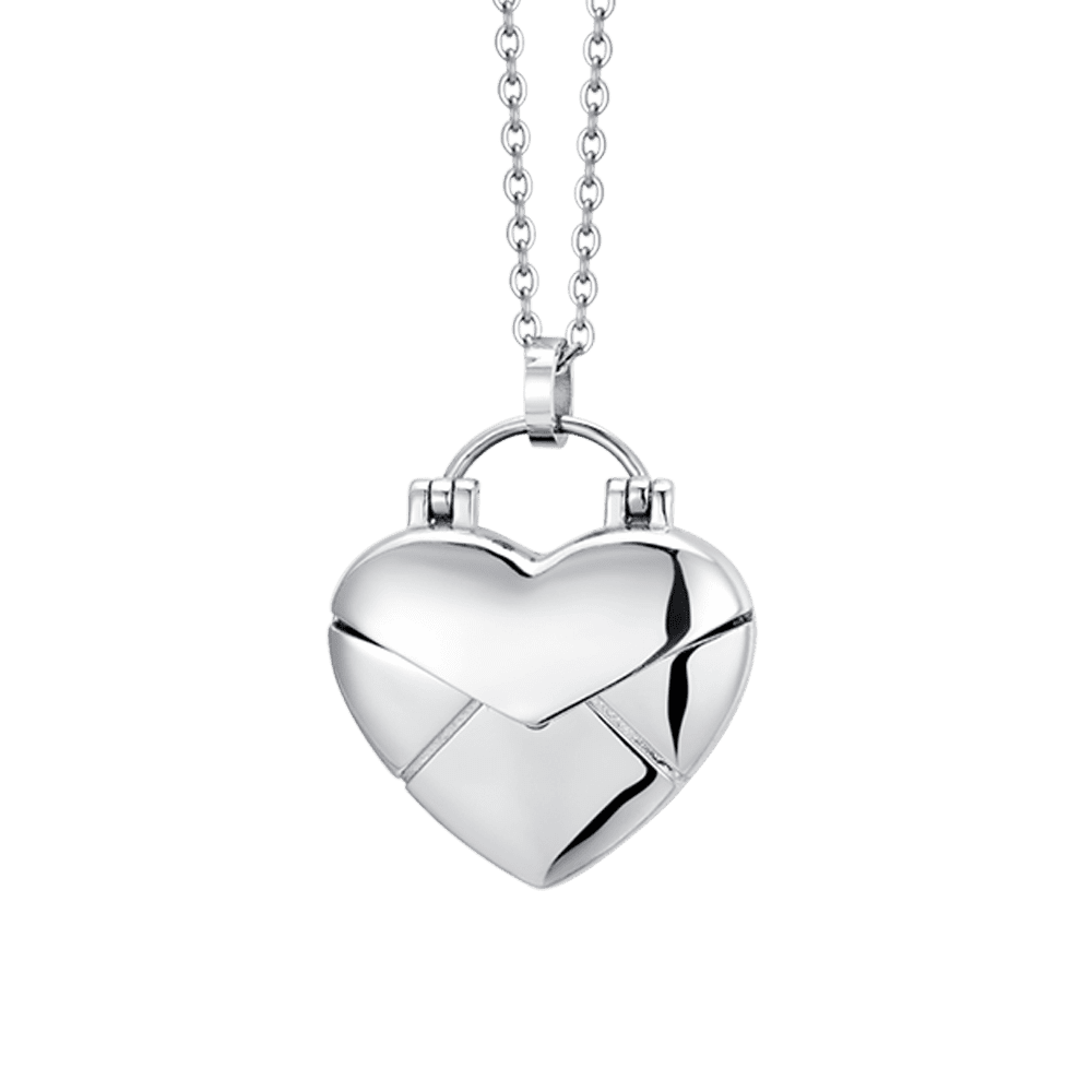 COLLIER EN ACIER POUR FEMMES AVEC LETTRE EN FORME DE COEUR