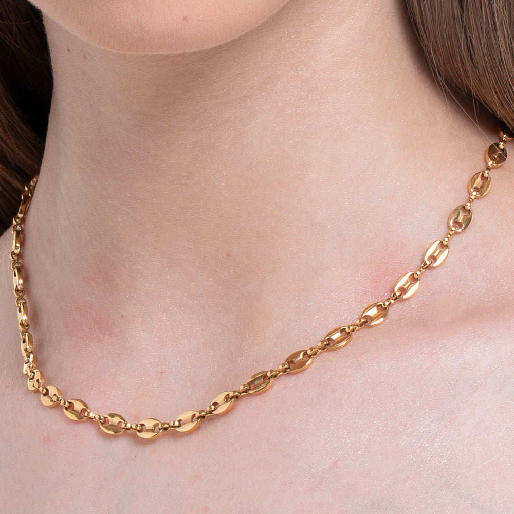 COLLANA DONNA IN ACCIAIO  IP GOLD