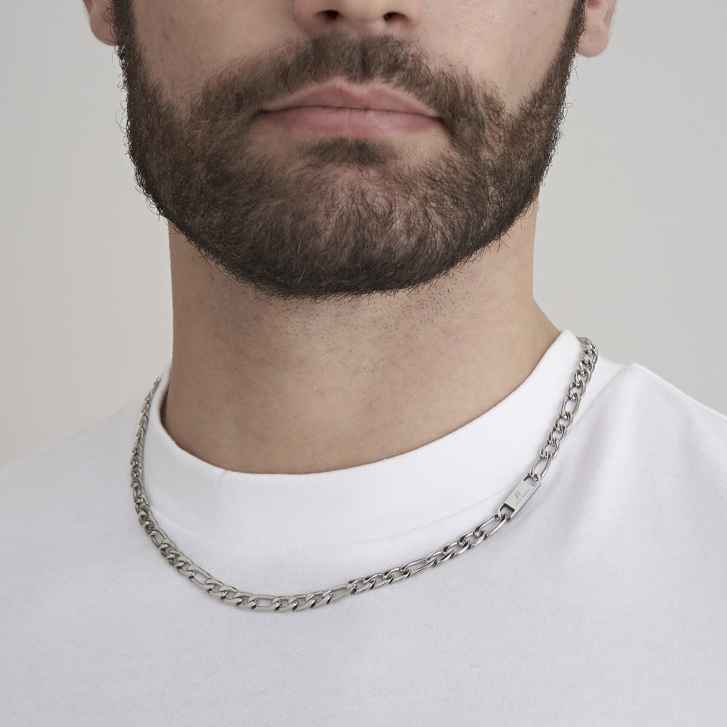 COLLIER POUR HOMME EN ACIER À MAILLES DE GROUMETTE