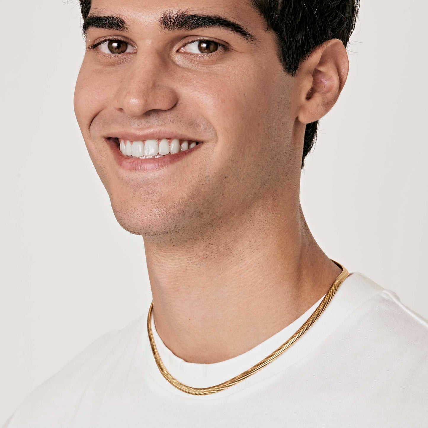 COLLIER HOMME SERPENT EN ACIER