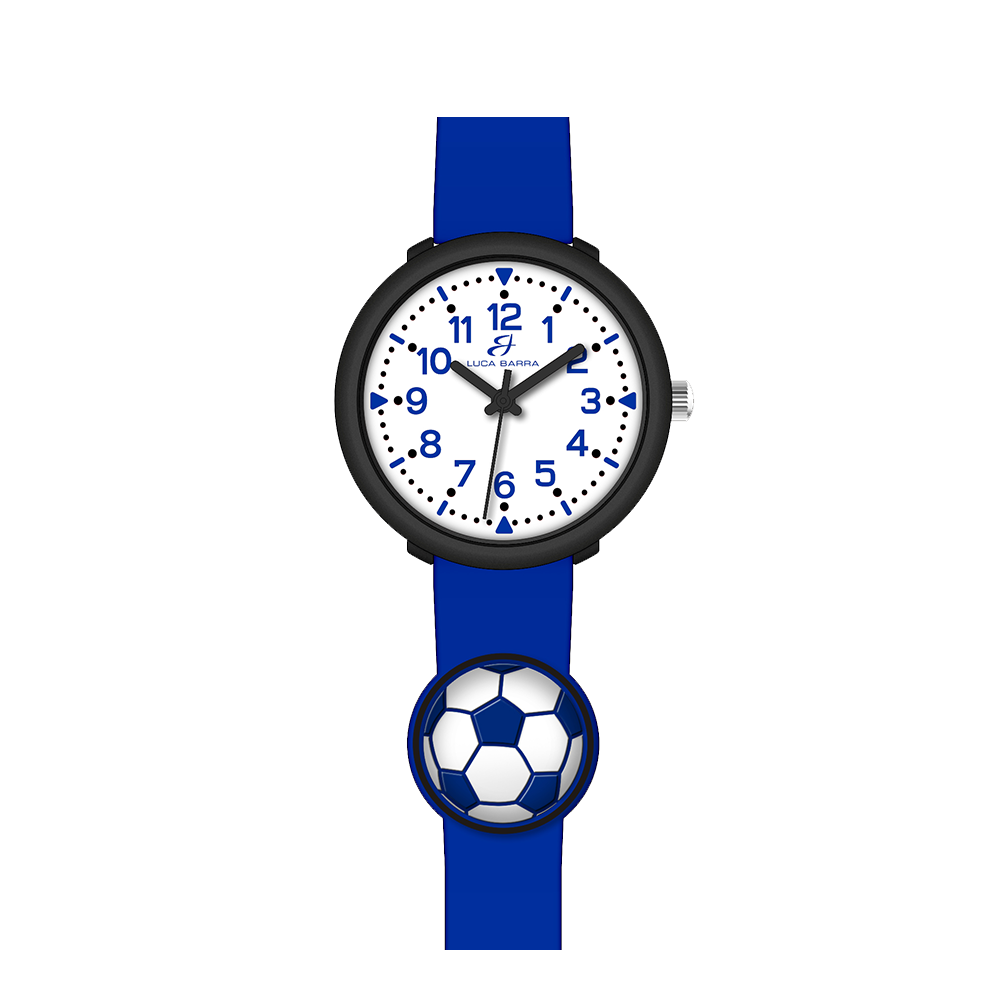 OROLOGIO BAMBINO BLU CON PALLONE
