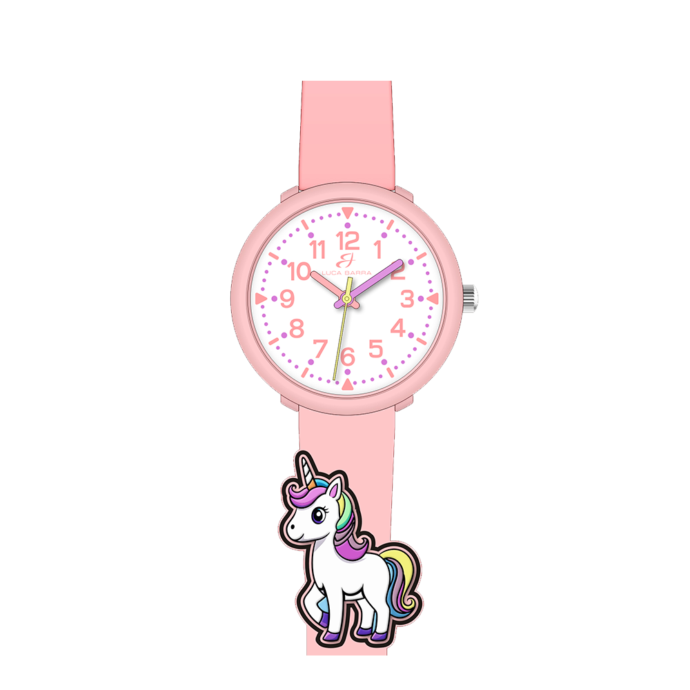 OROLOGIO BAMBINA ROSA CON UNICORNO