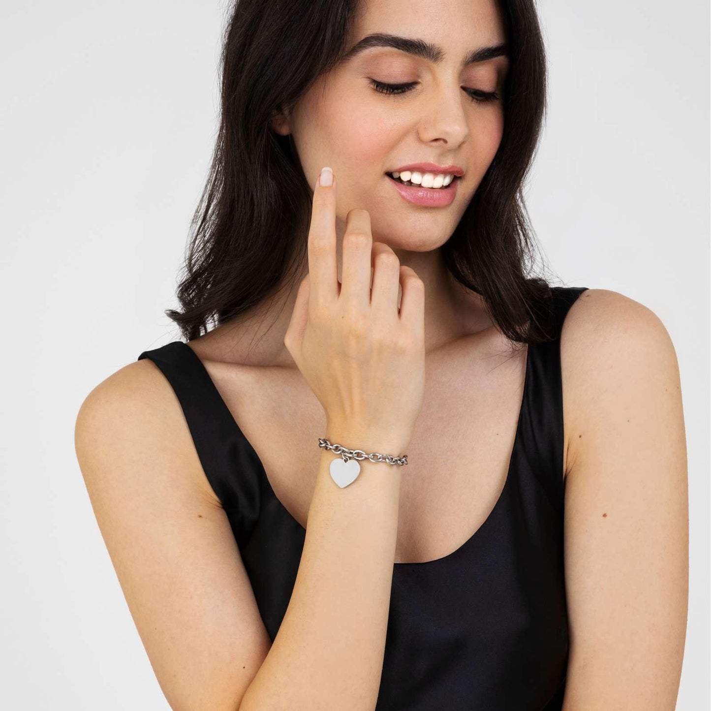 BRACELET EN ACIER INOXYDABLE AVEC COEUR POUR INCISIONS lucabarra