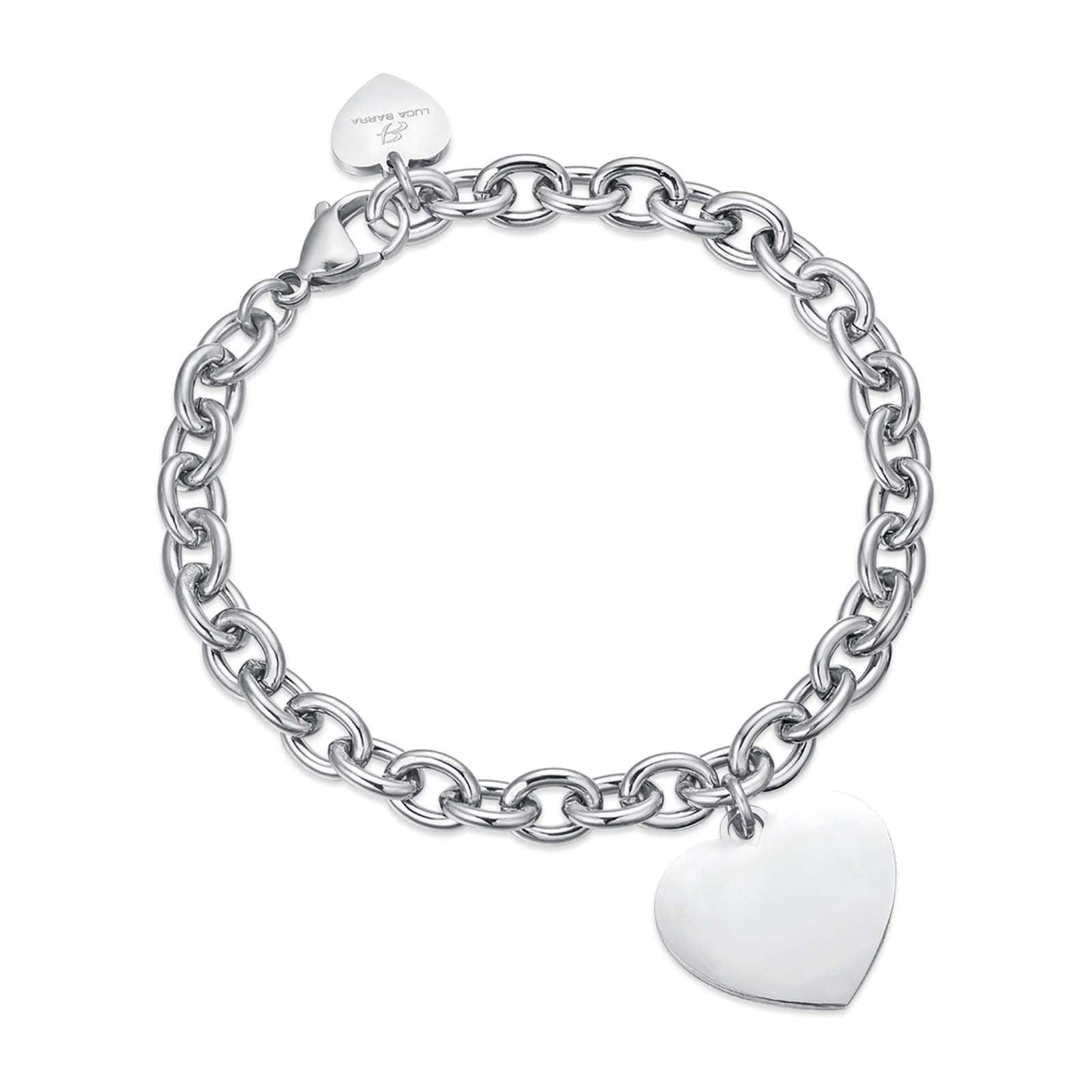 BRACELET EN ACIER INOXYDABLE AVEC COEUR POUR INCISIONS lucabarra