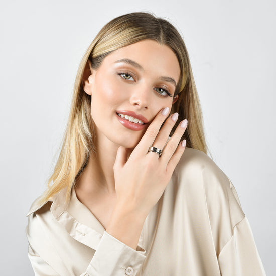 BAGUE À NŒUD EN ACIER POUR HOMME