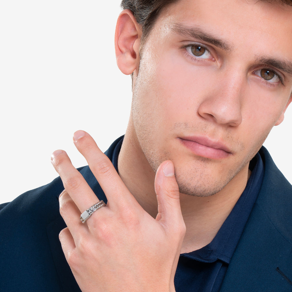 ANNEAU EN ACIER POUR HOMME