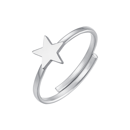 BAGUE EN ACIER POUR FEMMES AVEC ÉTOILE