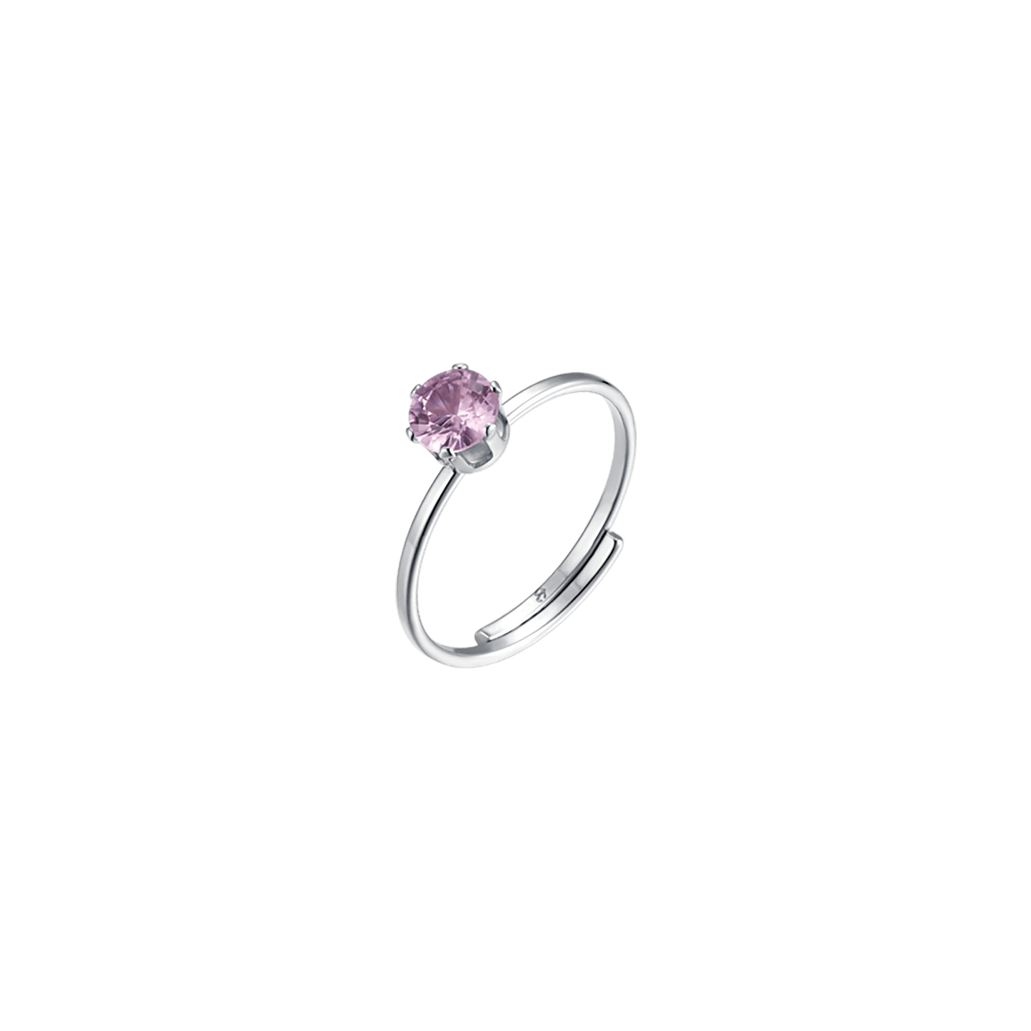 BAGUE SOLITAIRE POUR FEMME EN ACIER AVEC CRISTAL ROSE Luca Barra