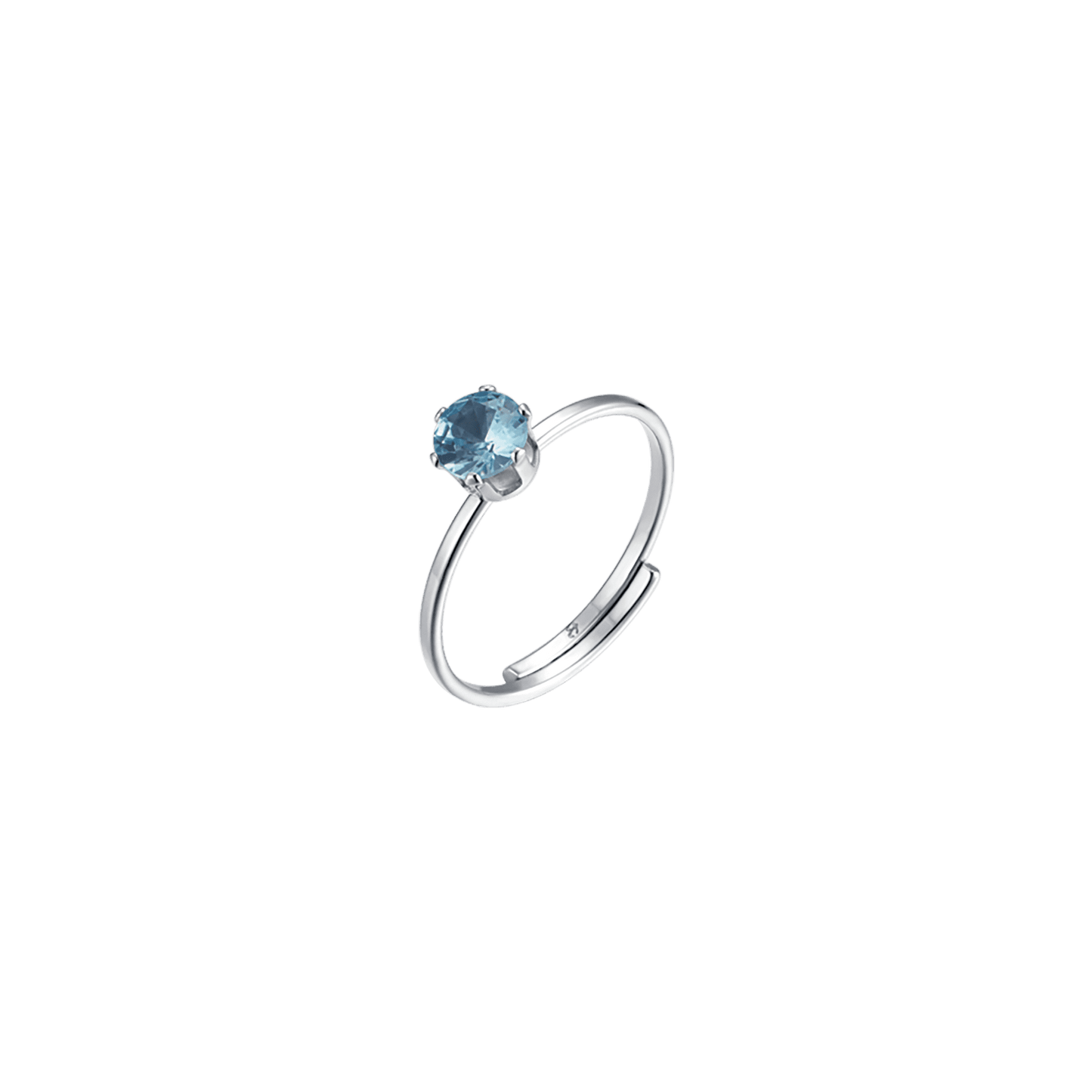 BAGUE SOLITAIRE POUR FEMME EN ACIER AVEC CRISTAL BLEU Luca Barra