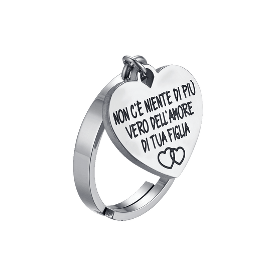 ANNEAU D'ACIER DE LA FEMME IL N'Y A RIEN DE PLUS VRAI QUE L'AMOUR DE VOTRE FILLE