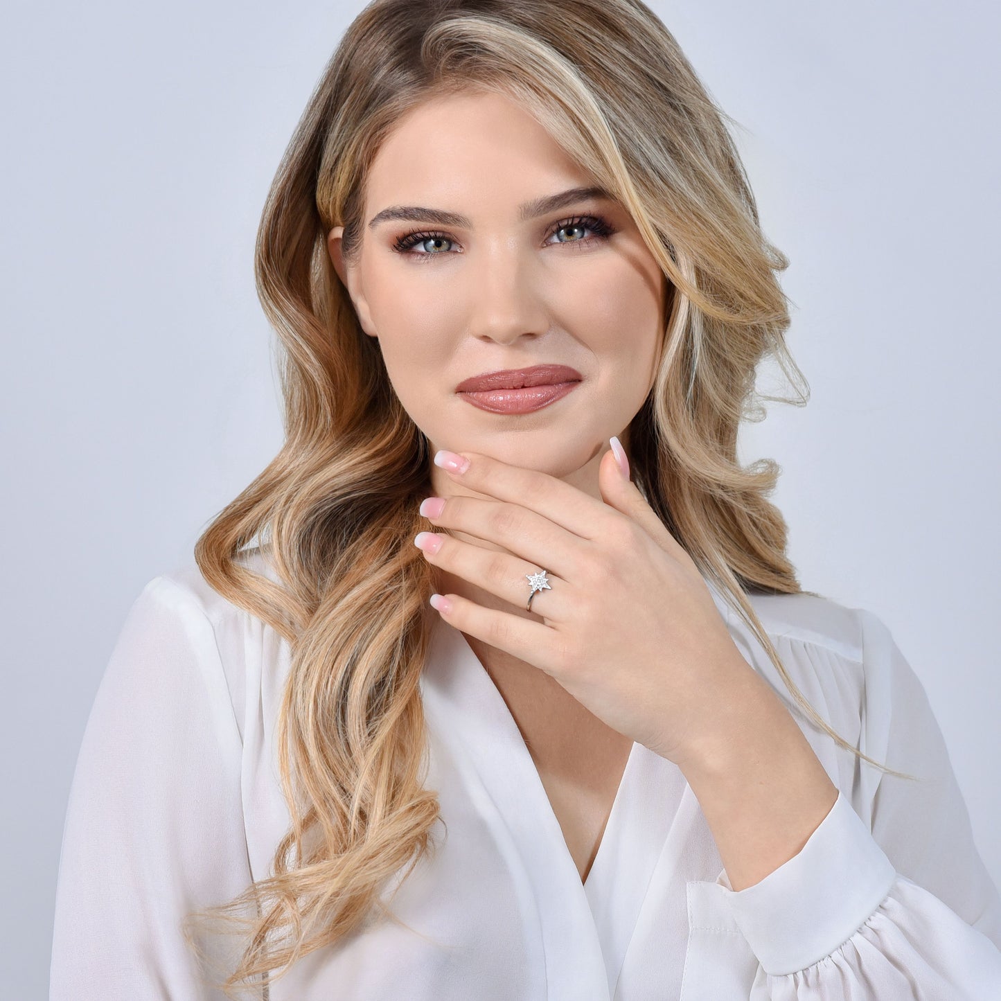 ANNEAU FÉMININ EN ACIER SISSI STAR