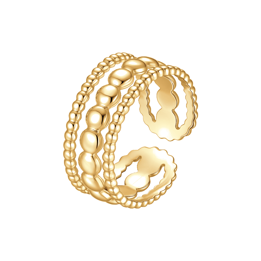 ANELLO DONNA IN ACCIAIO IP GOLD