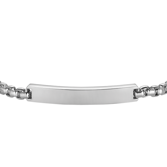BRACELET POUR HOMME EN ACIER AVEC PLAQUE PERSONNALISABLE