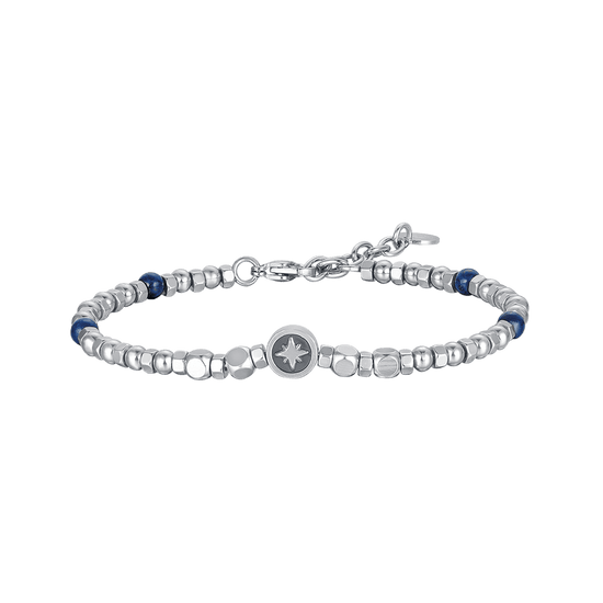 BRACELET ACIER POUR HOMME AVEC LAPIS ET ÉTOILE Luca Barra