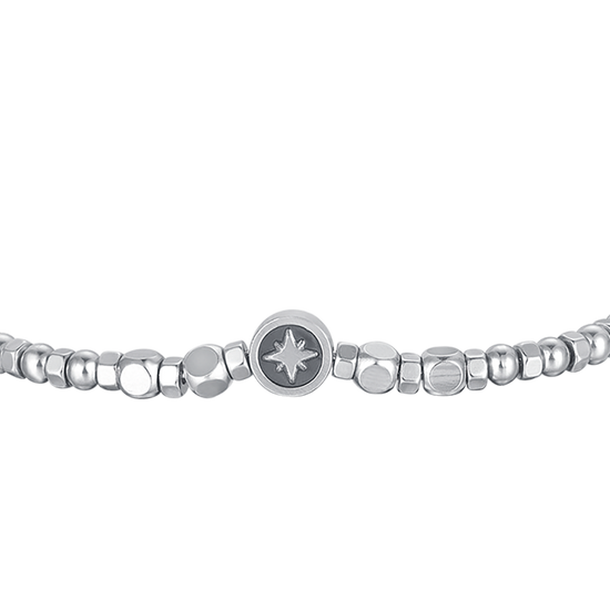 BRACELET POUR HOMME EN ACIER AVEC LAPIS ET ÉTOILE