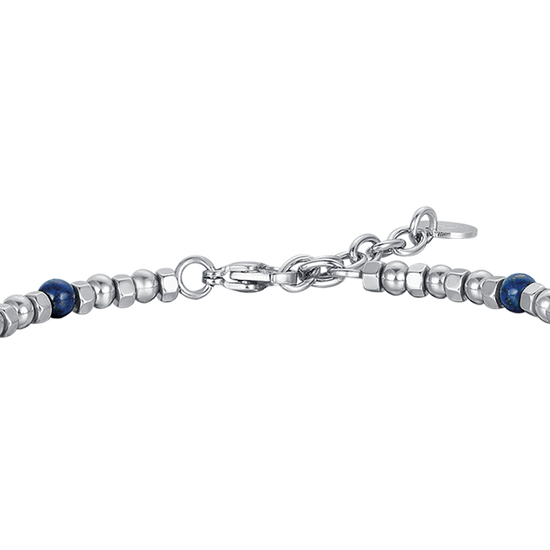 BRACELET POUR HOMME EN ACIER AVEC LAPIS ET ÉTOILE