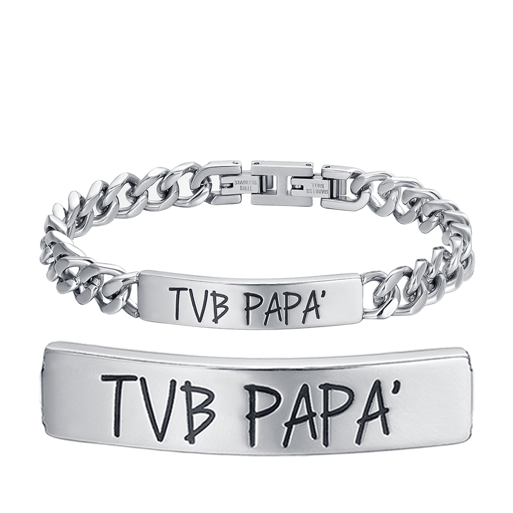 BRACELET D'ACIER POUR HOMME TVB PAPA' Luca Barra