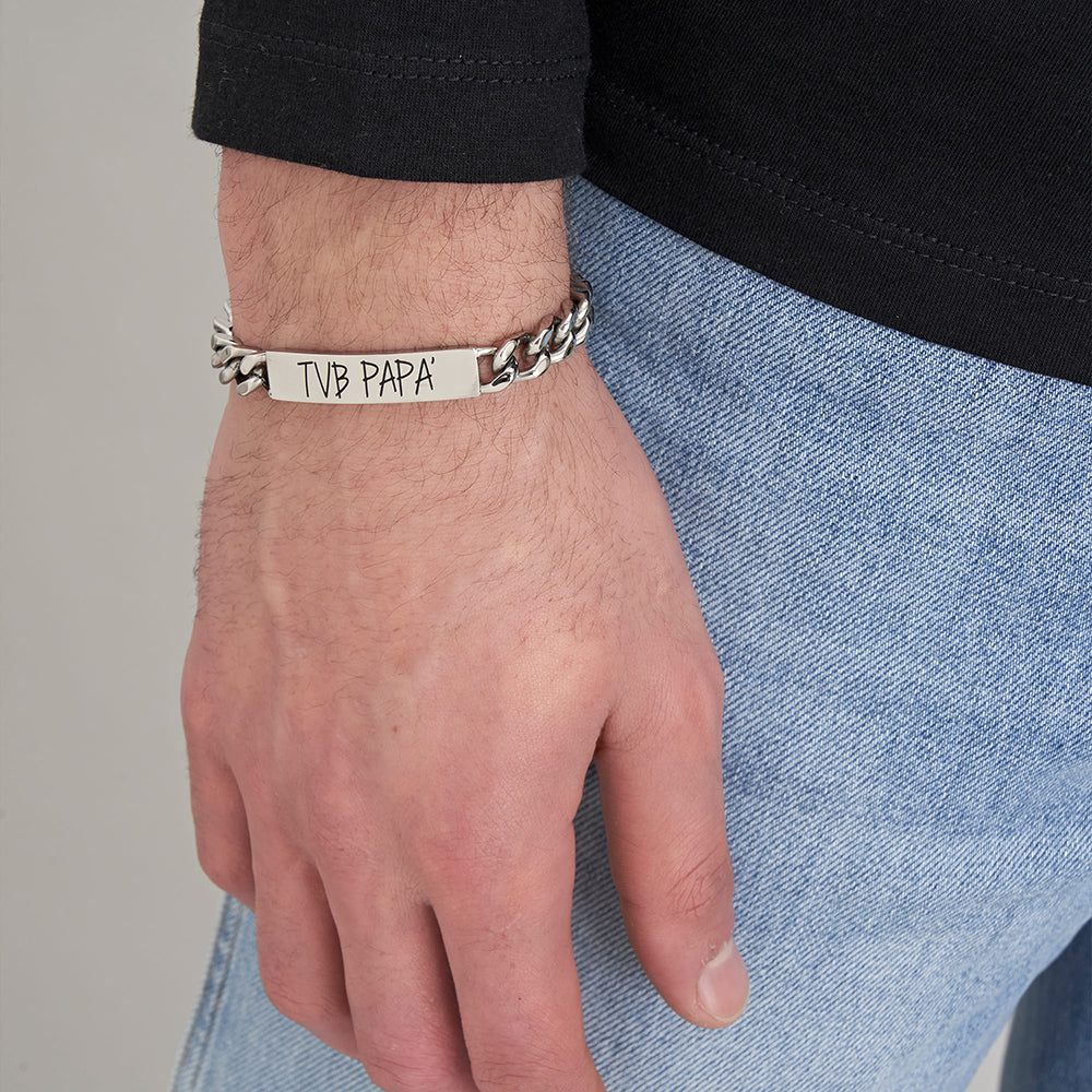 BRACELET PAPA TVB EN ACIER