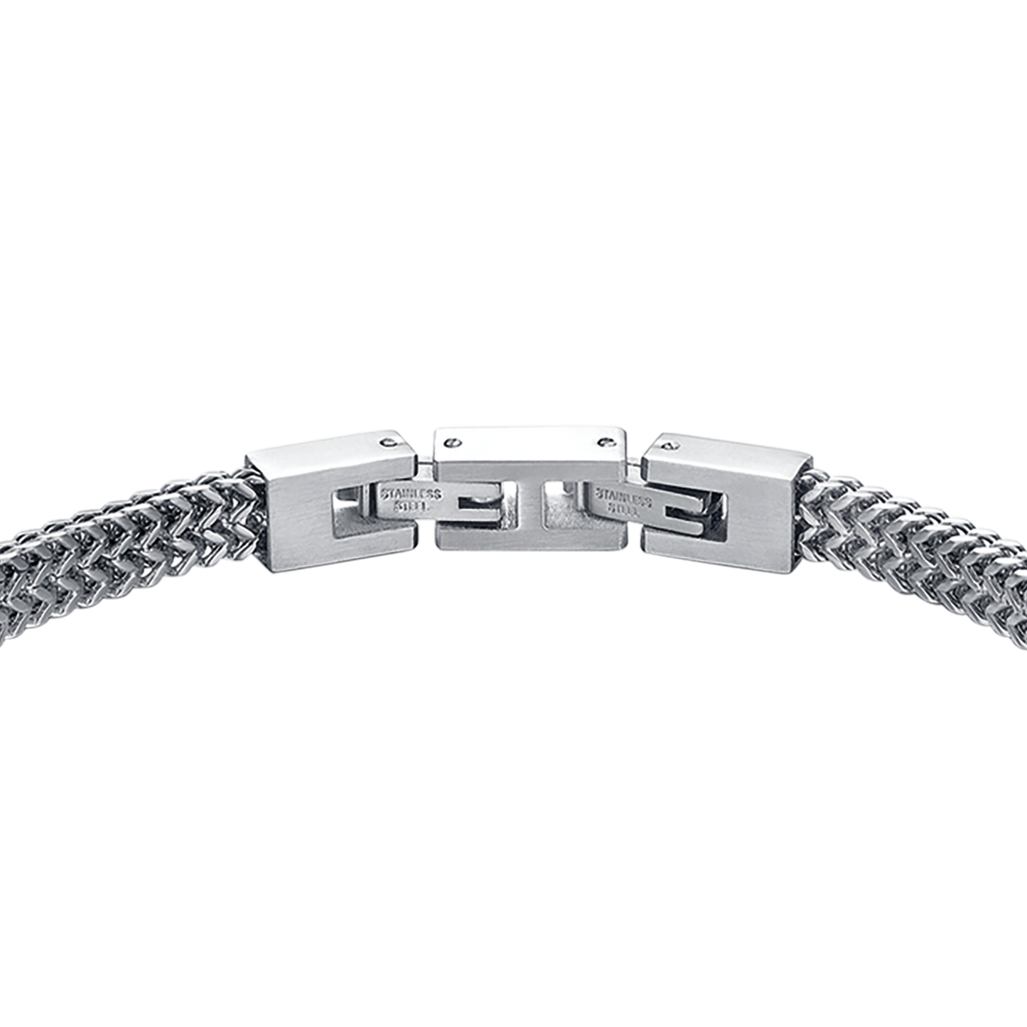 BRACELET HOMME EN ACIER AVEC PLAQUE EN FIBRE DE CARBONE
