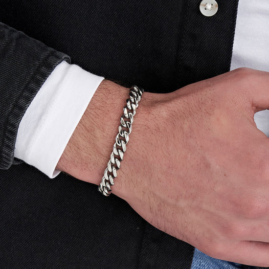 BRACELET EN CHAÎNE ARGENT POUR HOMME Luca Barra